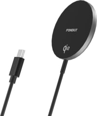 FoneKit WP-15Q2 -langaton Qi2-latausalusta magneetilla, musta – kuva 5