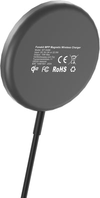 FoneKit WP-15Q2 -langaton Qi2-latausalusta magneetilla, musta – kuva 4