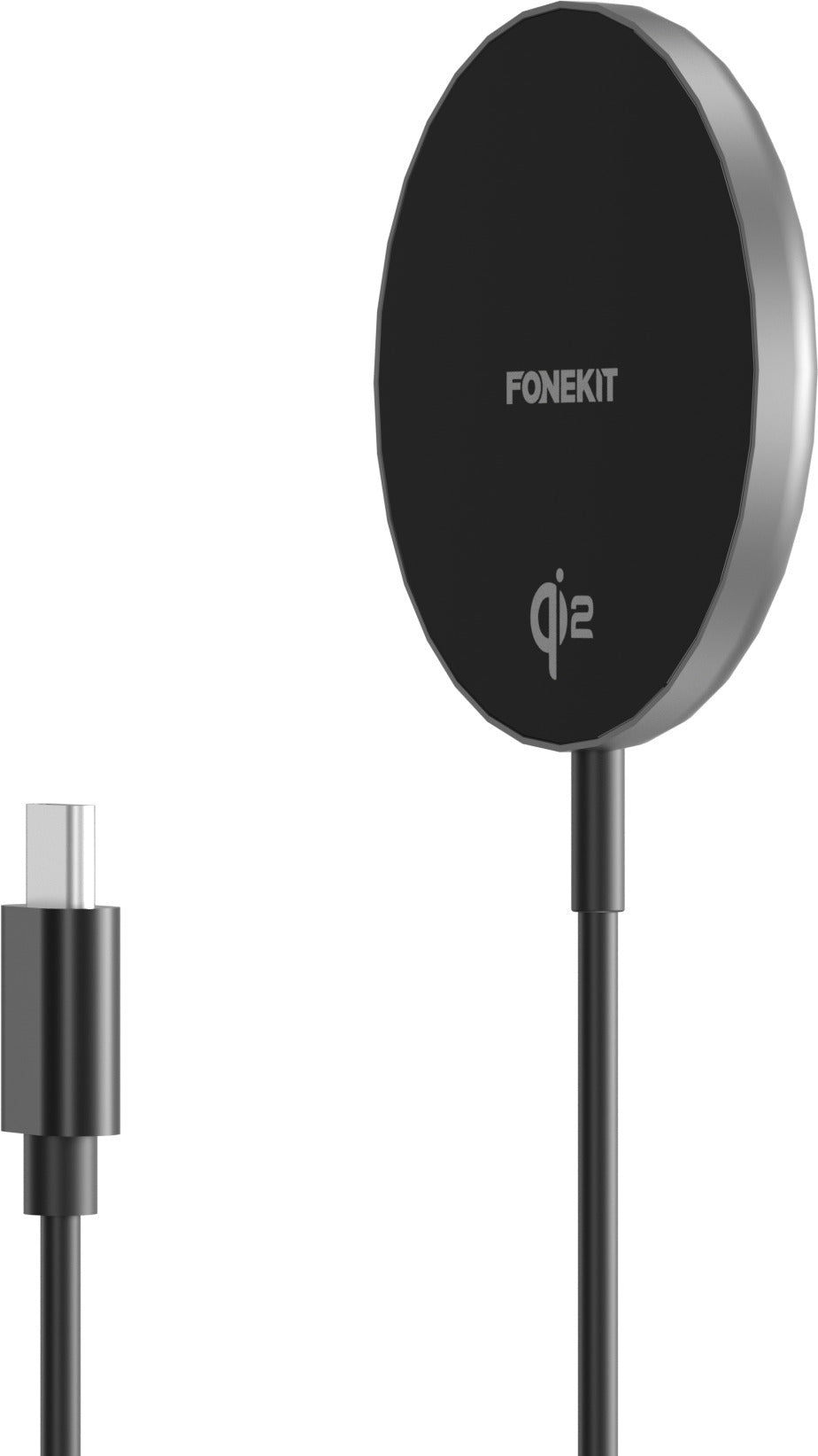 FoneKit WP-15Q2 -langaton Qi2-latausalusta magneetilla, musta – kuva 2