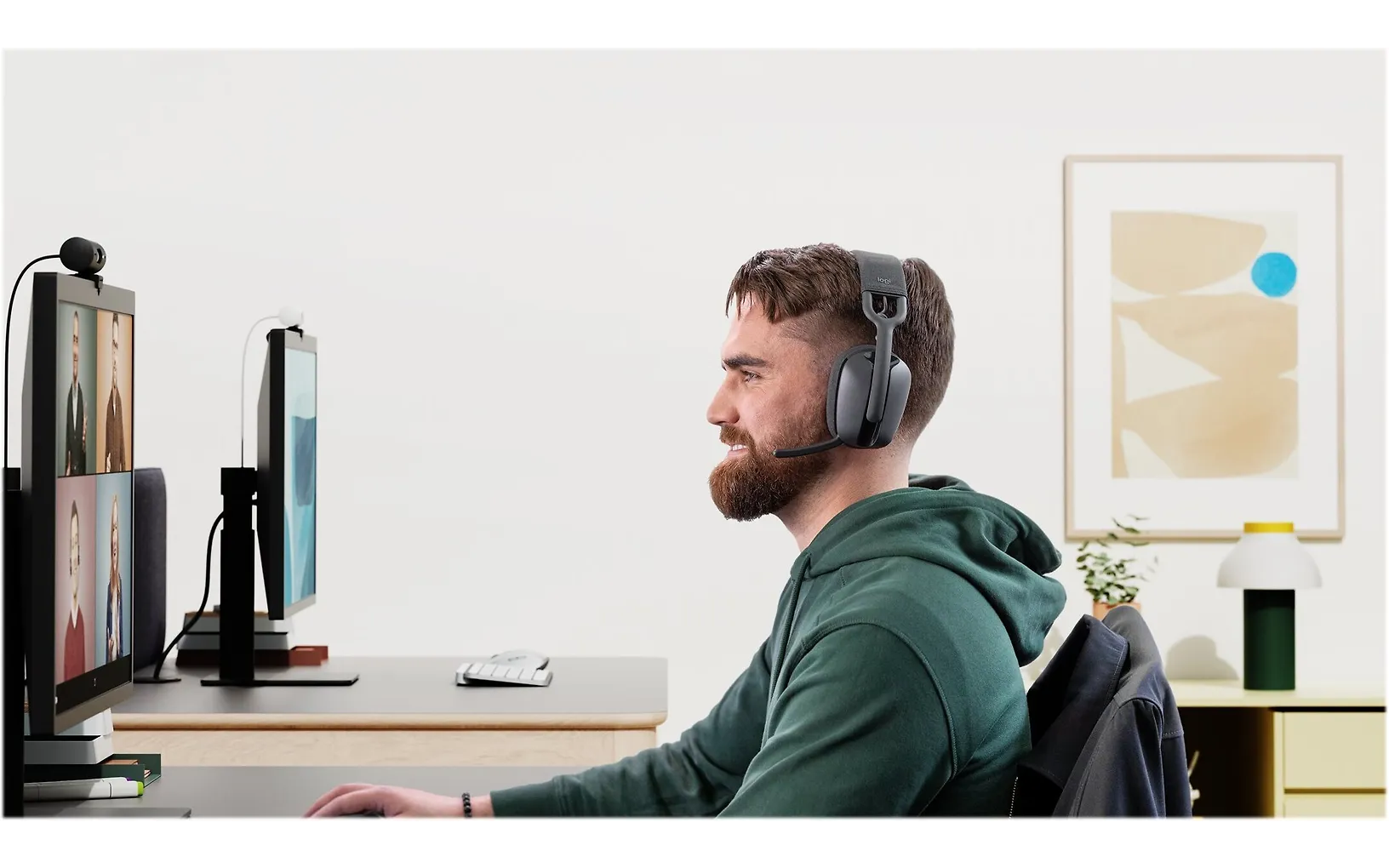 Logitech Zone Vibe trådlösa hörlurar, grafit