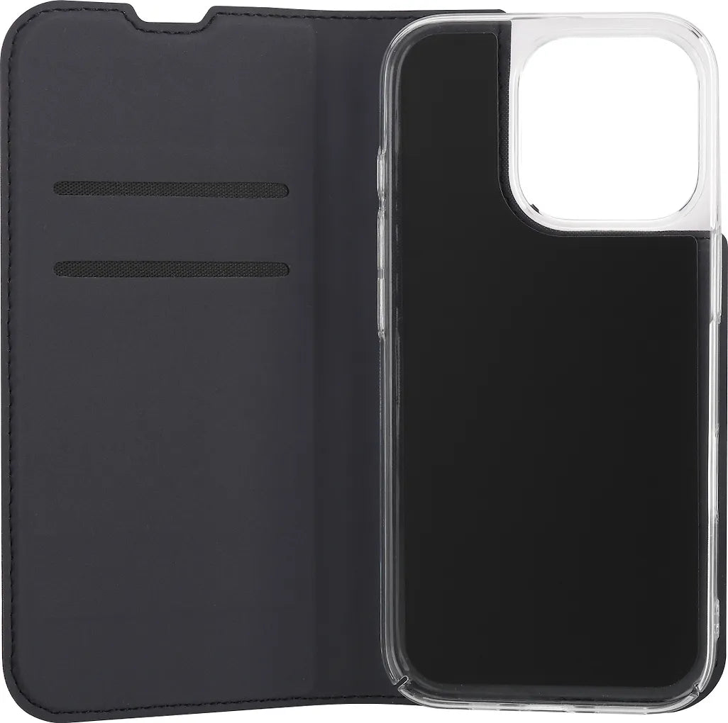 FoneKit BookCase -suojakotelo, iPhone 16 Pro, musta
