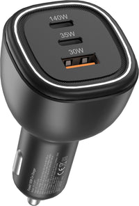FoneKit Travel 165W, 2 x USB-C + USB-A -autolaturi – 3