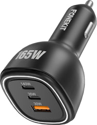 FoneKit Travel 165W, 2 x USB-C + USB-A -autolaturi – 2