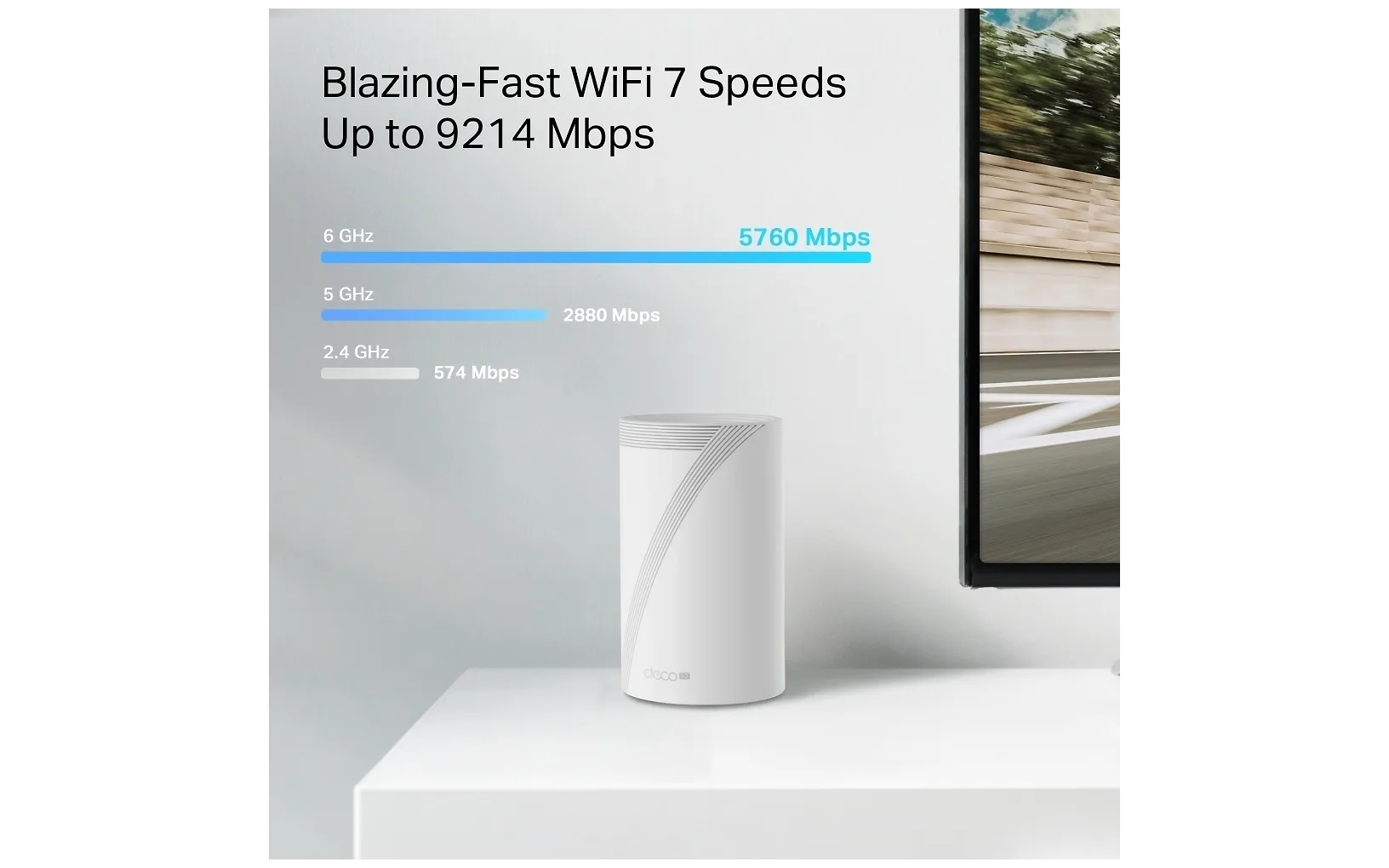TP-LINK Deco BE65-5G 5G/4G/3G -modeemi ja WiFi 7 -tukiasema + WiFi 7 -tukiasema