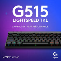 Logitech G515 LIGHTSPEED TKL -pelinäppäimistö, musta, Linear-kytkimet – kuva 4