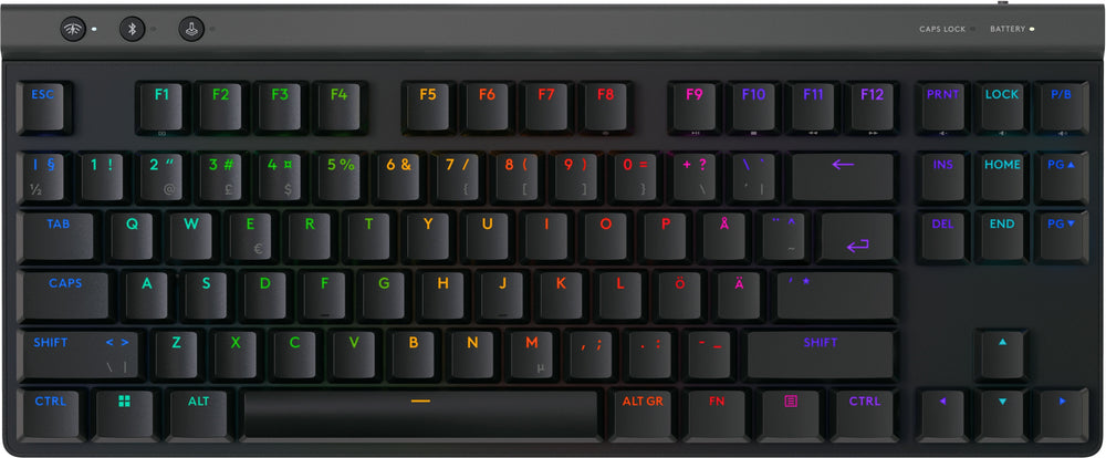 Logitech G515 LIGHTSPEED TKL -pelinäppäimistö, musta, Linear-kytkimet – kuva 1