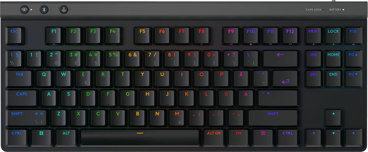 Logitech G515 LIGHTSPEED TKL -pelinäppäimistö, musta, Linear-kytkimet – kuva 1