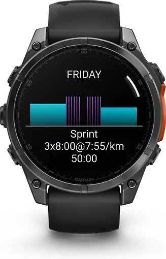 Garmin Fenix ​​8 Sports Watch, 47mm, stålgrå/svart