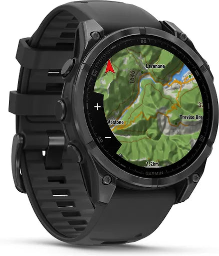 Garmin Fenix 8 -urheilukello, 47 mm, teräksenharmaa / musta