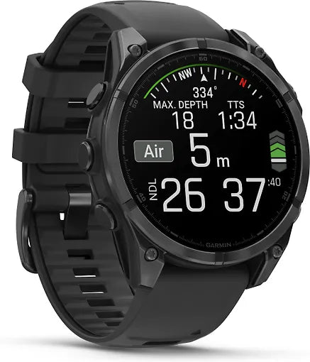 Garmin Fenix 8 -urheilukello, 47 mm, teräksenharmaa / musta