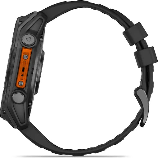 Garmin Fenix 8 -urheilukello, 51 mm, teräksenharmaa / musta