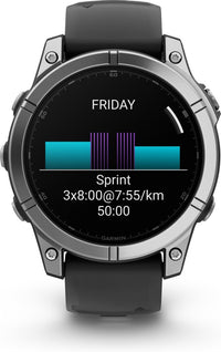 Garmin Fenix E -urheilukello, 47 mm, ruostumaton teräs / musta