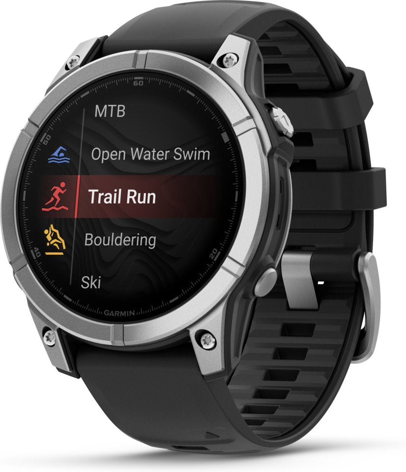 Garmin Fenix E -urheilukello, 47 mm, ruostumaton teräs / musta