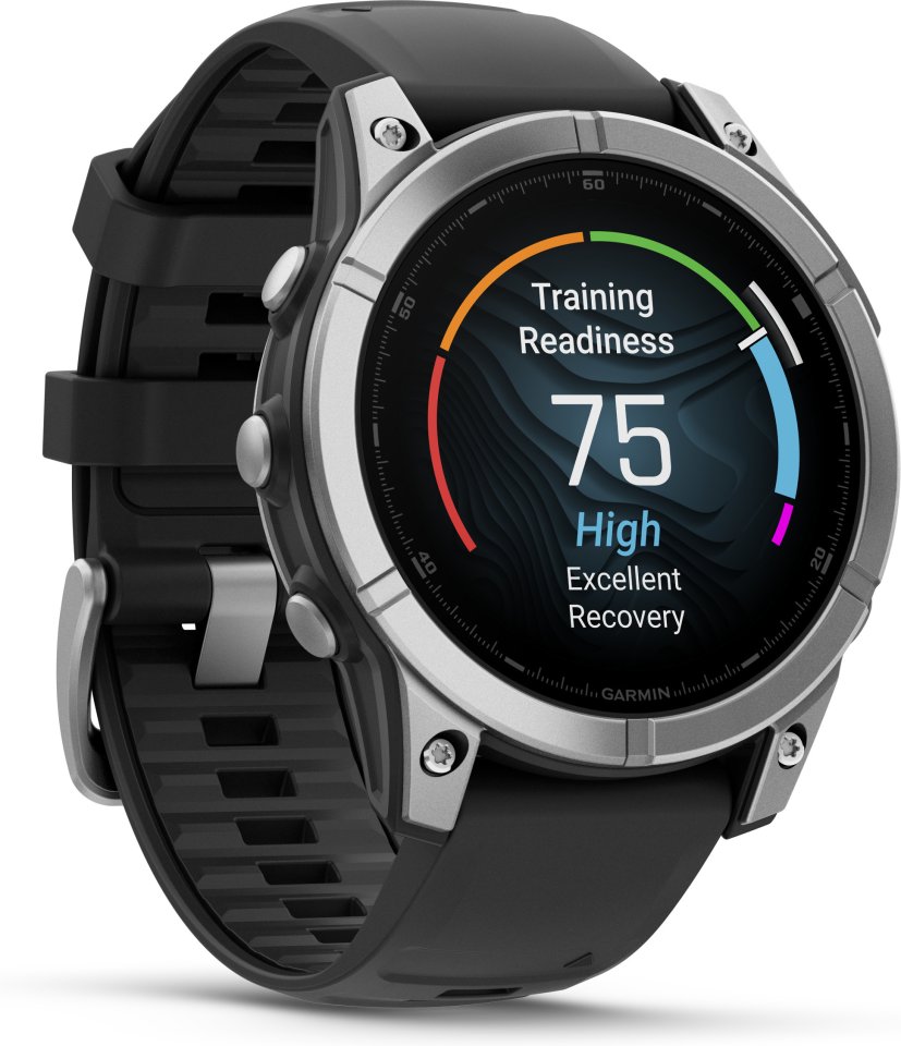 Garmin Fenix E -urheilukello, 47 mm, ruostumaton teräs / musta
