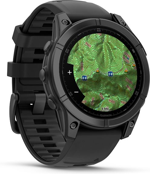 Garmin Fenix E -urheilukello, 47 mm, teräksenharmaa / musta – kuva 5