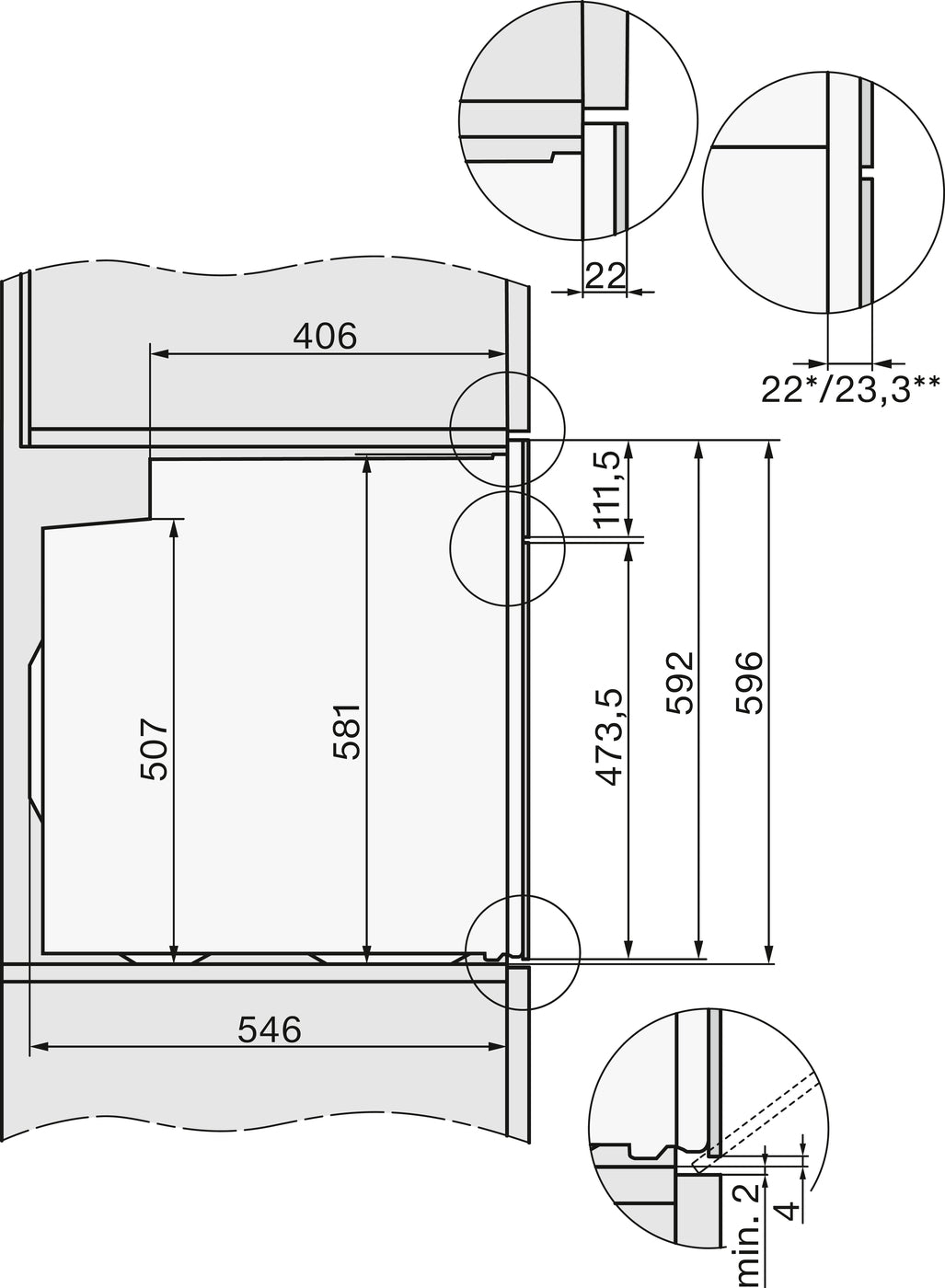 Miele H 7565 BP kalusteuuni, teräs – kuva 8