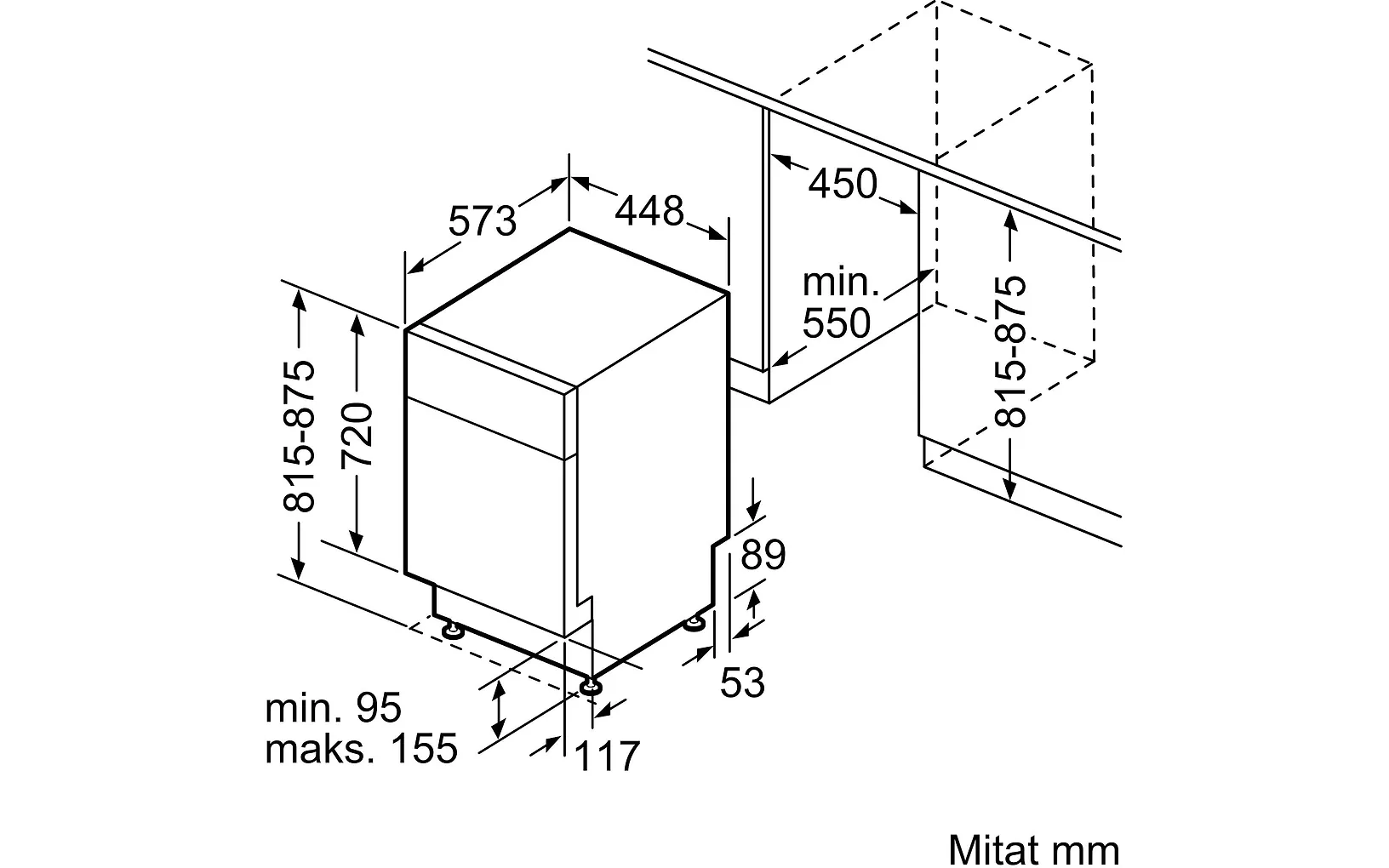 Bosch SPU4HMS10E Serie 4 diskmaskin, stål