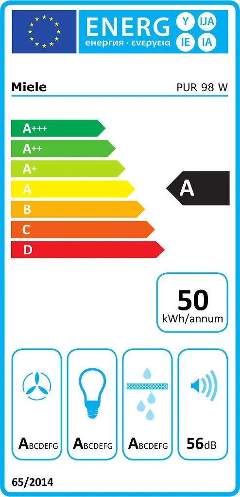 Miele PUR 98 W liesituuletin, mattamusta, 90 cm