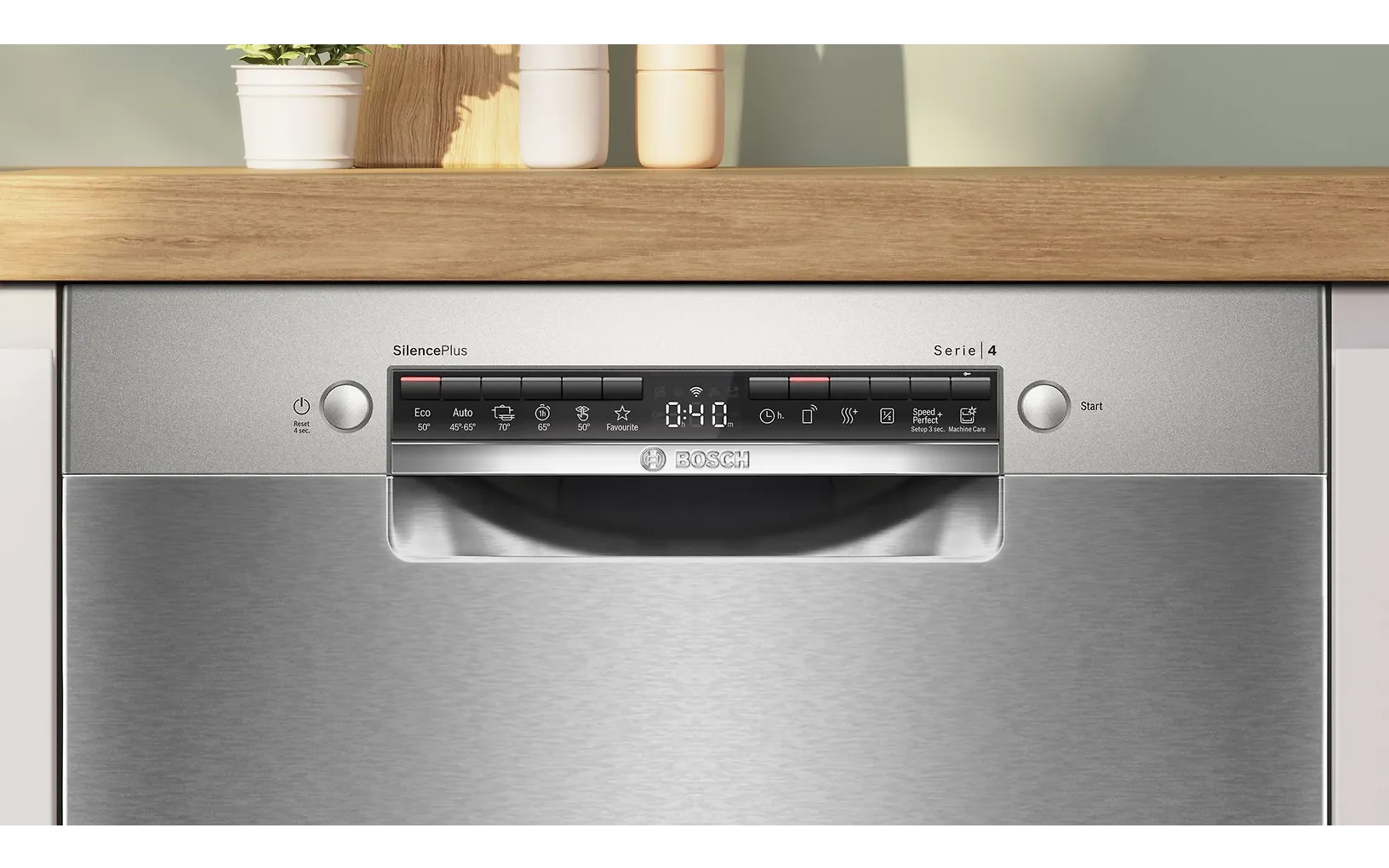 Bosch SMU4HAI01S Serie 4 diskmaskin, stål