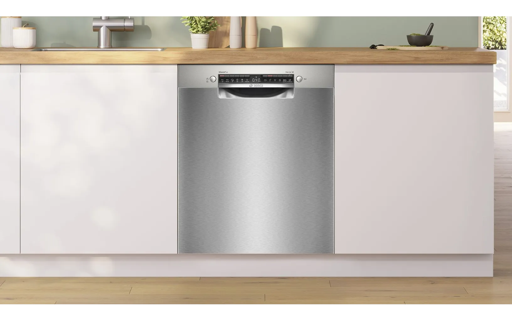 Bosch SMU4HAI01S Serie 4 diskmaskin, stål