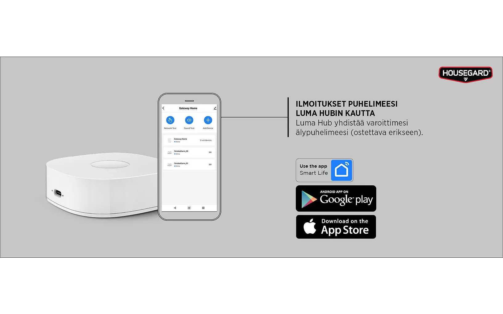Houseguard Luma brandvarnare 2-pack - E-store.fi