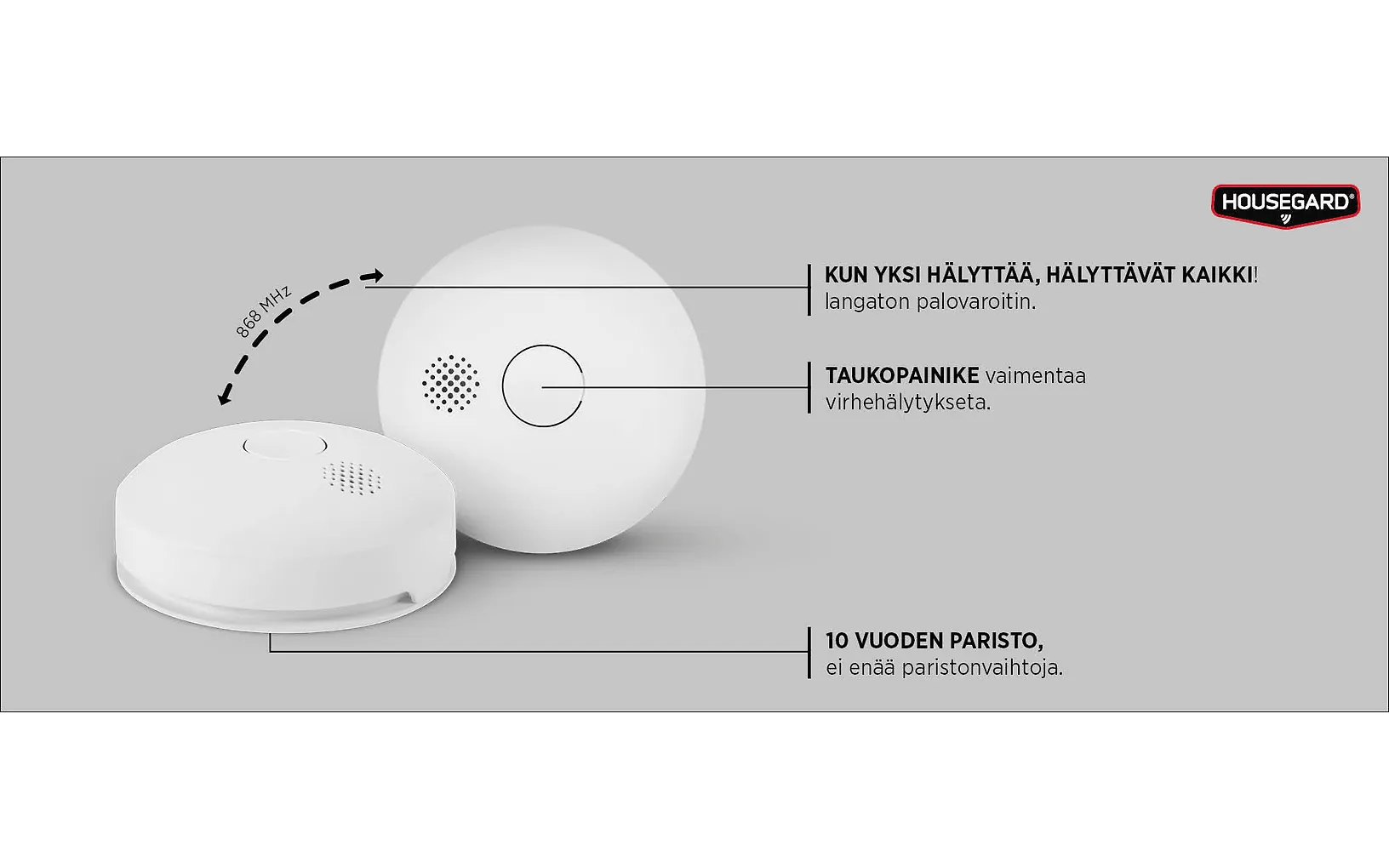 Houseguard Luma brandvarnare 2-pack - E-store.fi