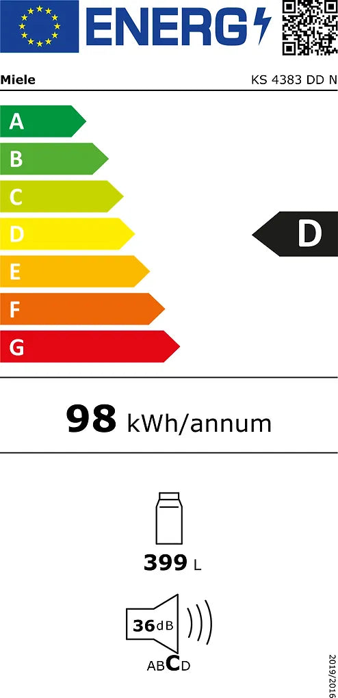 Miele KS 4383 DD kylskåp, stål