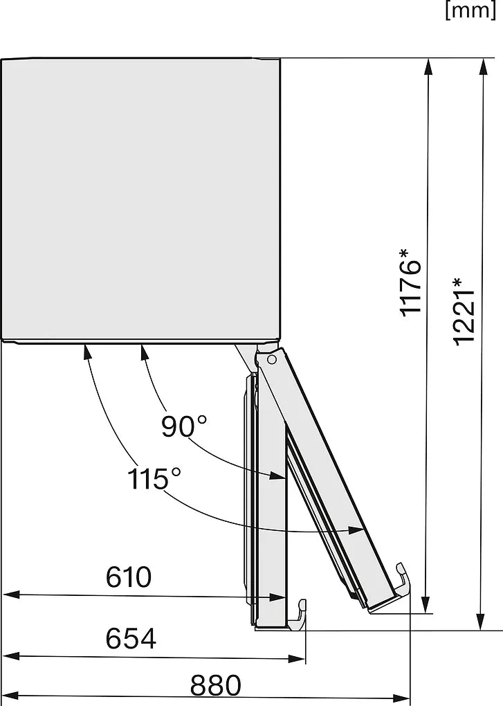 Miele KS 4383 DD kylskåp, stål