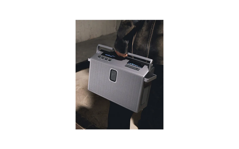 Mondo Speaker -Bluetooth-kaiutin, hopea/musta