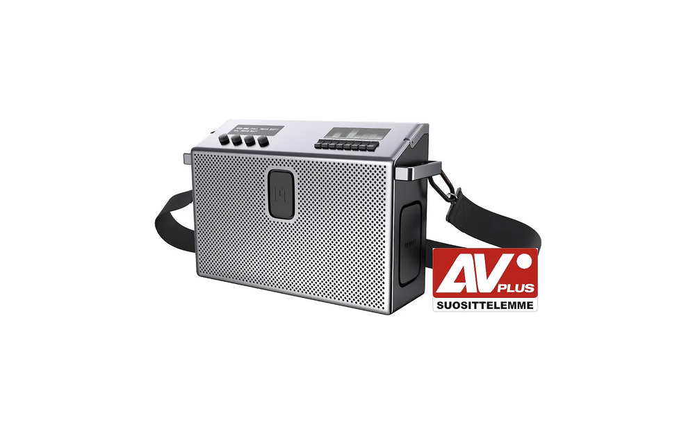 Mondo Speaker -Bluetooth-kaiutin, hopea/musta