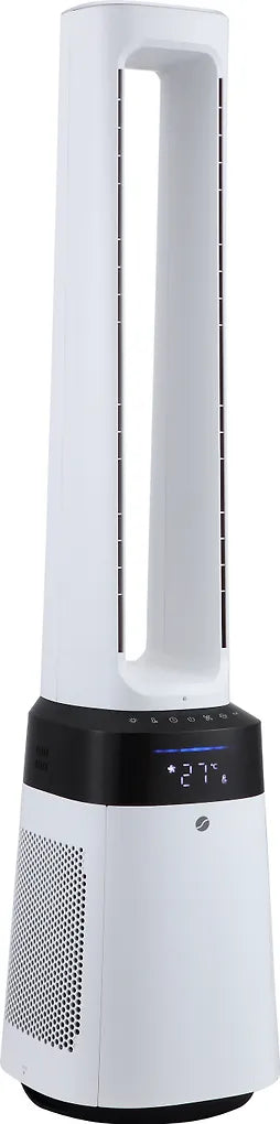 Ströme Gliding Grille Bladeless 2-in-1 tornituuletin ja ilmanpuhdistin, valkoinen