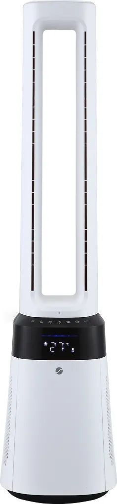 Ströme Gliding Grille Bladeless 2-in-1 tornituuletin ja ilmanpuhdistin, valkoinen