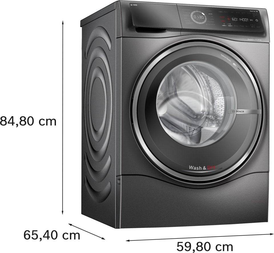 Bosch WNC254ARSN Serie 8 kuivaava pesukone, harmaa