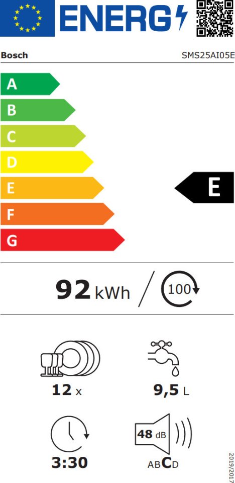 Bosch SMS25AI05E Serie 2 astianpesukone, teräs