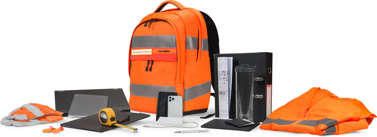 Dicota HI-VIS 25L -reppu, oranssi – kuva 11