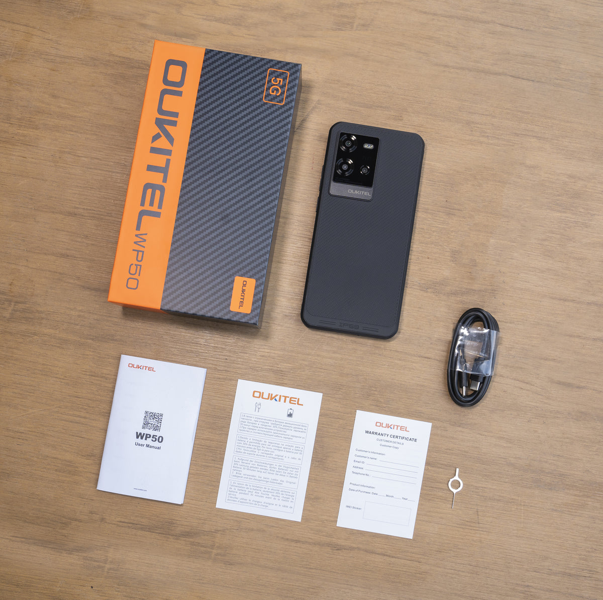 Oukitel WP50 5G -puhelin, 256/4 Gt, musta
