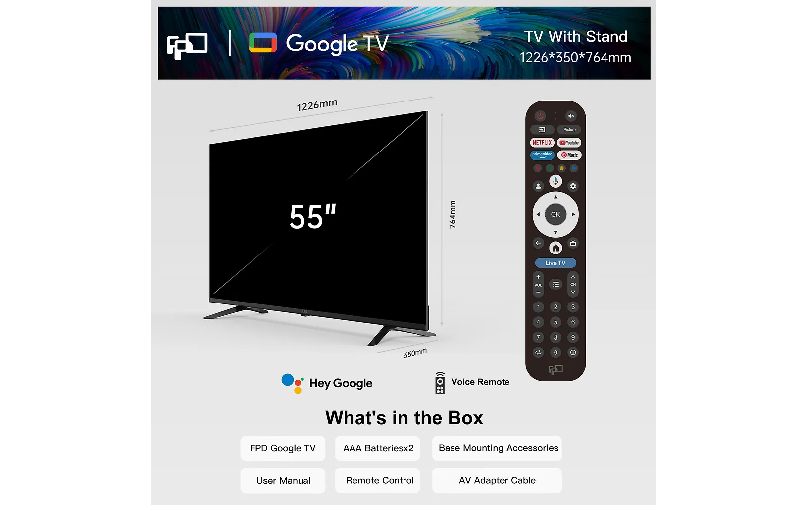 FPD 55" G900 – 4K LED Google TV