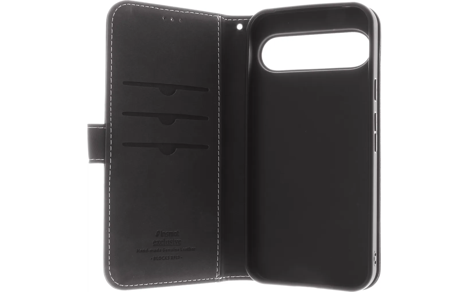 Insmat Exclusive Flip Case plånboksfodral, Google Pixel 9, svart