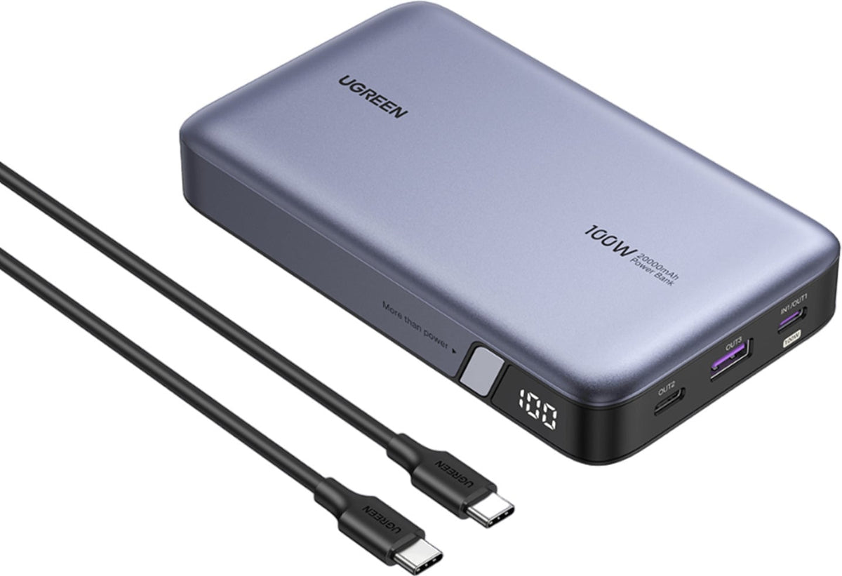 UGREEN 20000 mAh Power Bank -varavirtalähde, 100W