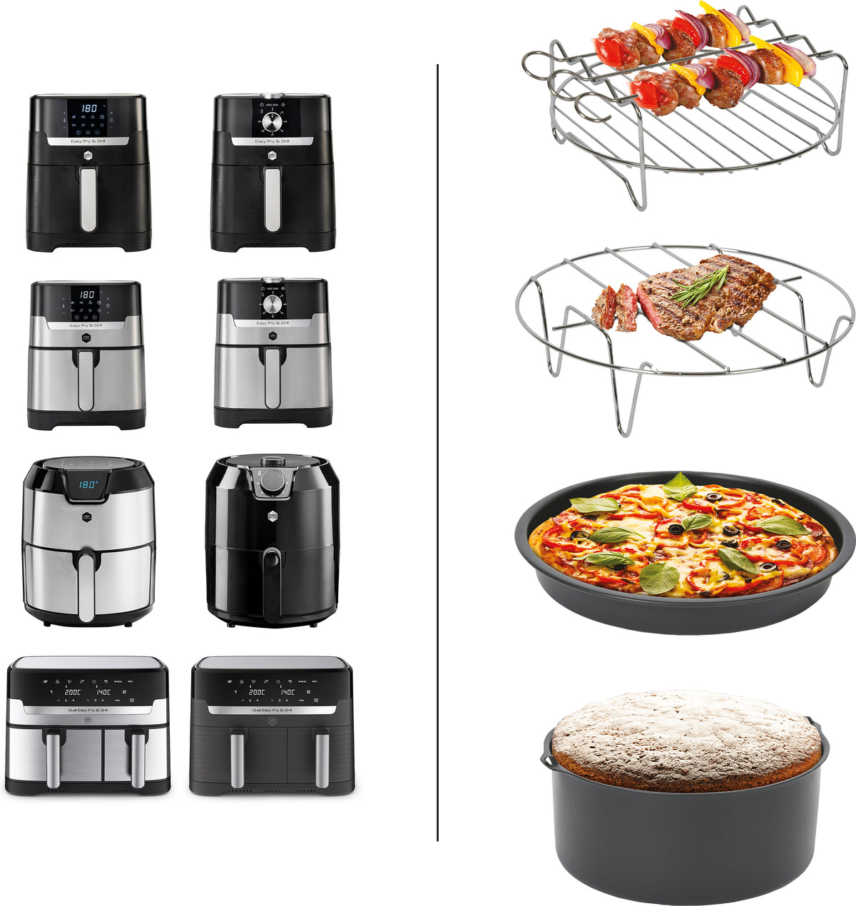 OBH Nordica Easy Fry -lisävarustesetti OBH Nordica XL air fryer -malleihin