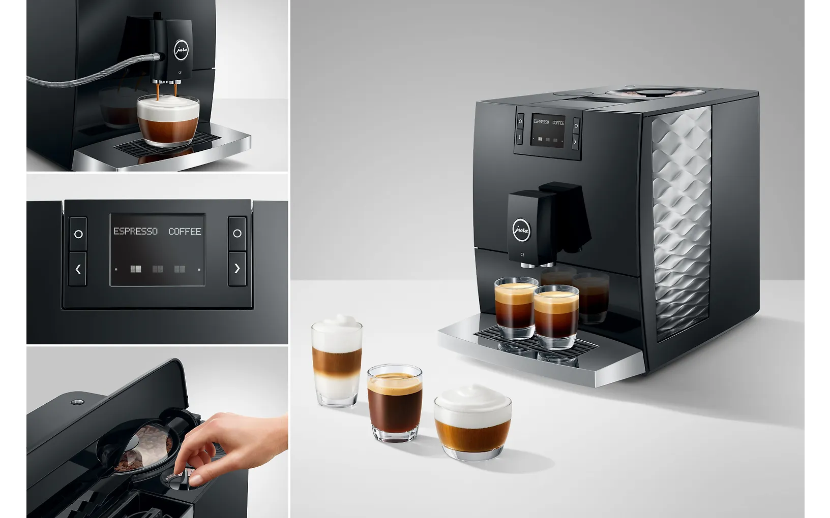 Jura C8 Piano Black (EA) kahvikone