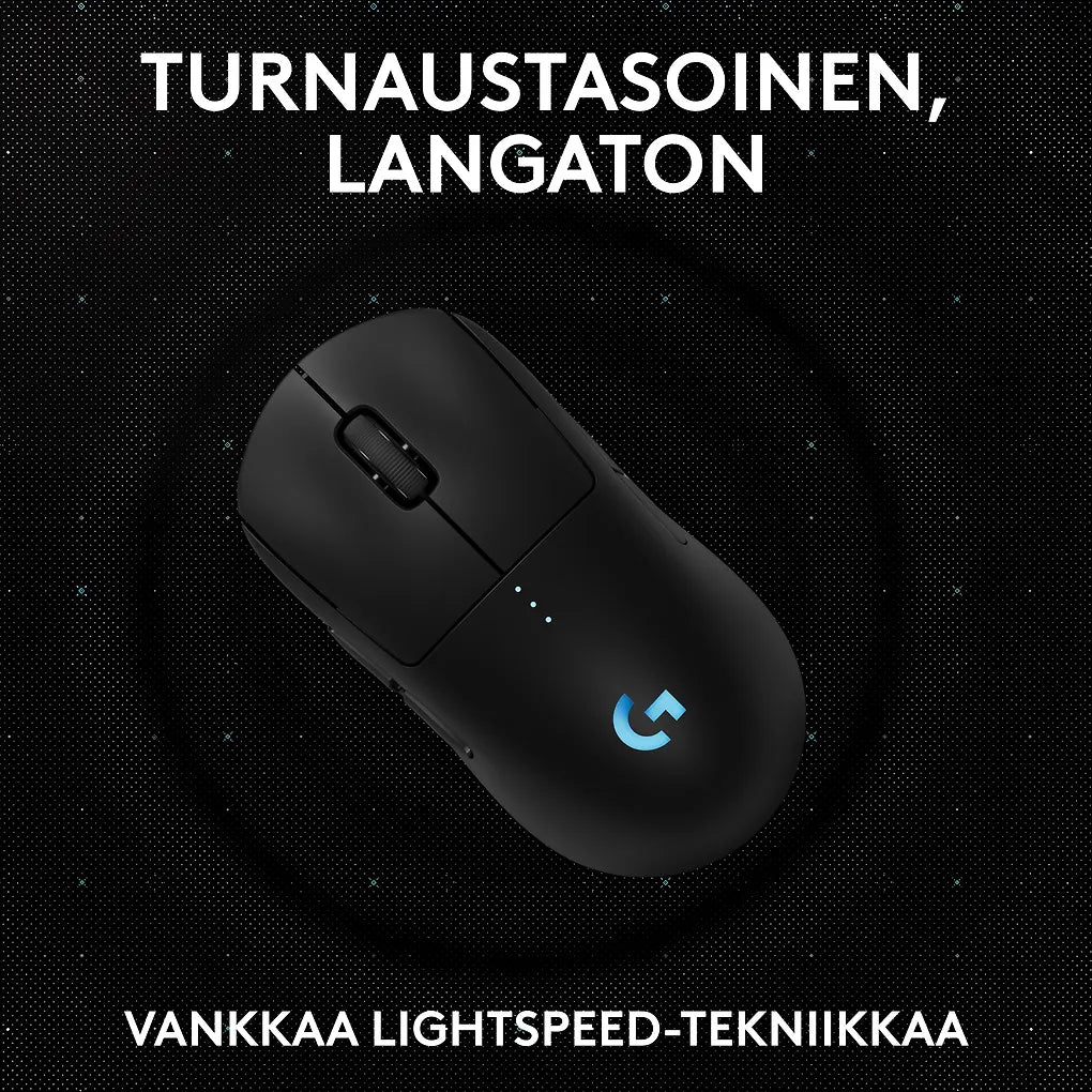 Logitech PRO 2 LIGHTSPEED spelmus, svart
