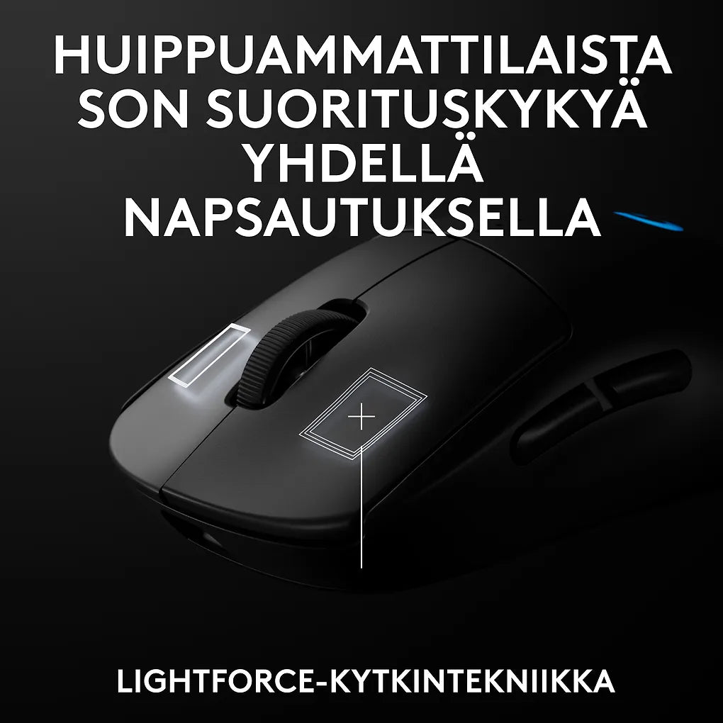 Logitech PRO 2 LIGHTSPEED spelmus, svart