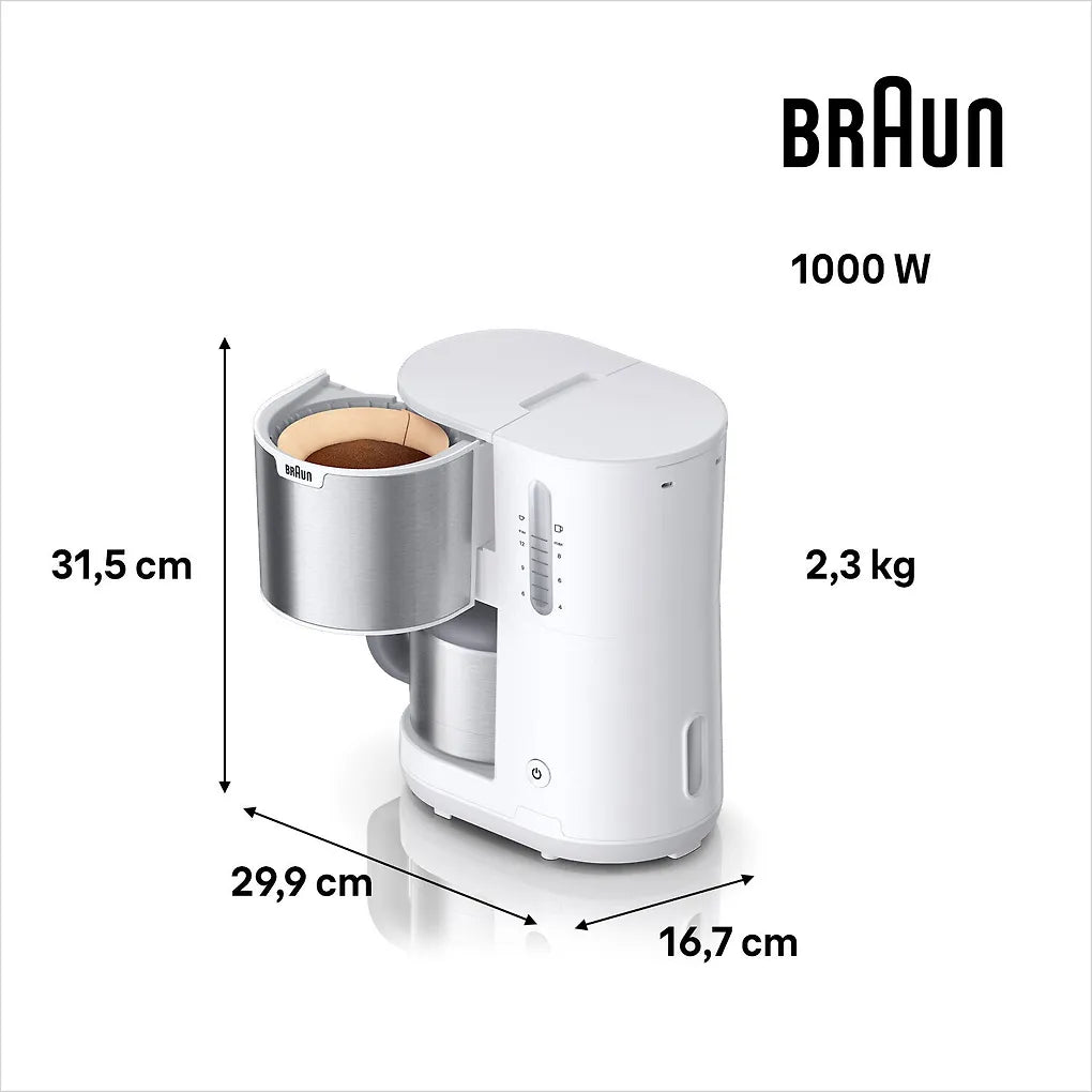 Braun PurShine KF1505WH termos kaffebryggare