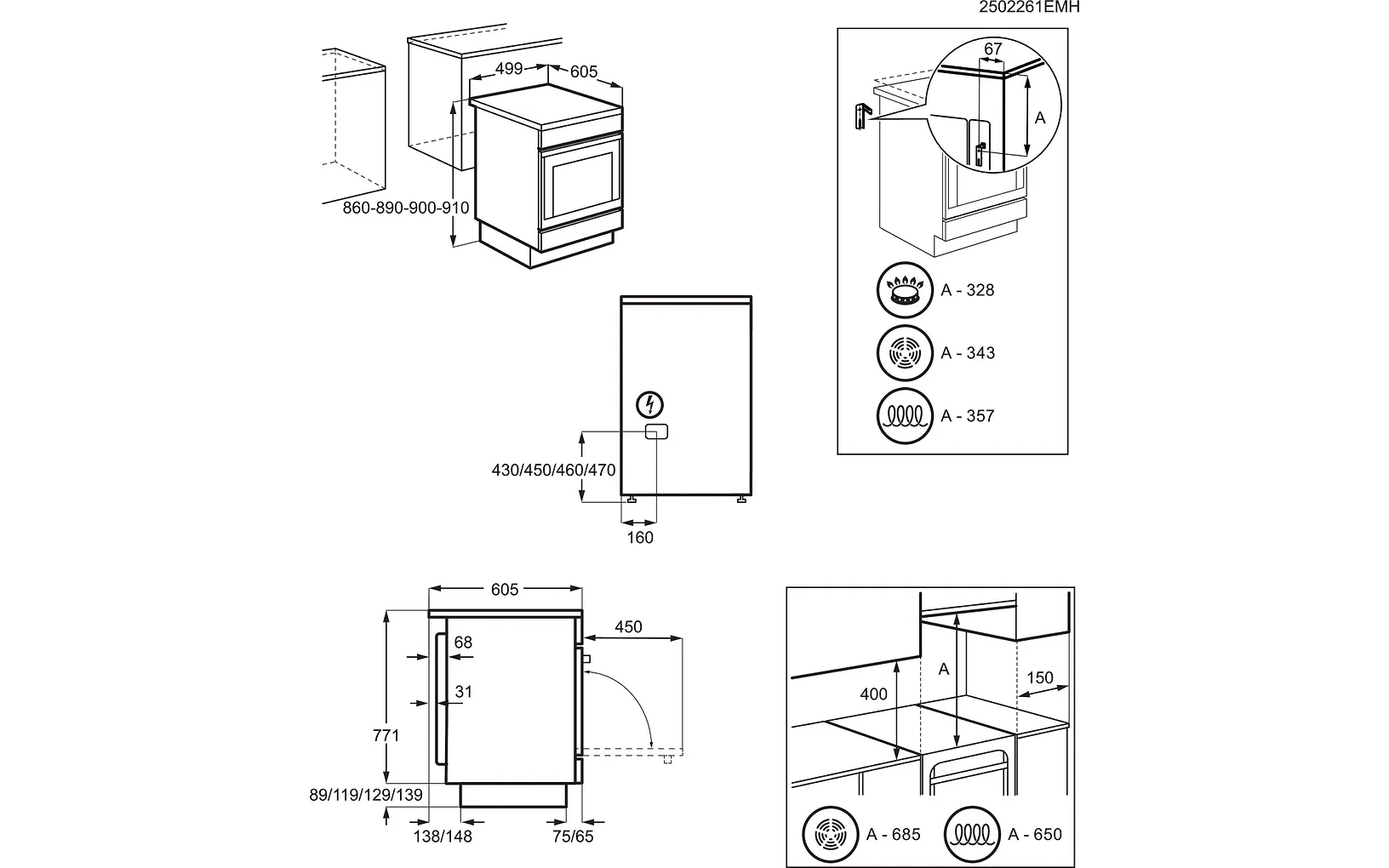 Electrolux LKI561401X induktionsspis, stål