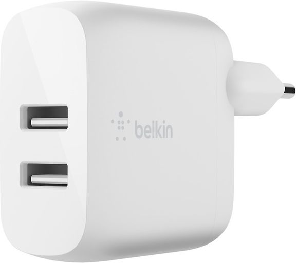 Belkin BoostCharge Dual USB-A Wall Charger 24W -verkkovirtalaturi