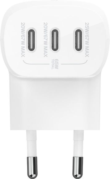 Belkin BoostCharge 3-Port USB-C 67W -verkkovirtalaturi