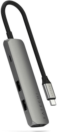 Satechi Slim USB-C-Hubi, 4 porttia, tähtiharmaa – kuva 2