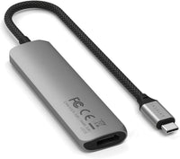 Satechi Slim USB-C-Hubi, 4 porttia, tähtiharmaa – kuva 3