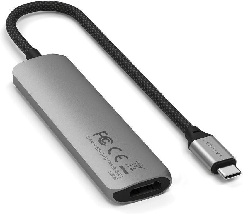 Satechi Slim USB-C-Hubi, 4 porttia, tähtiharmaa – kuva 3